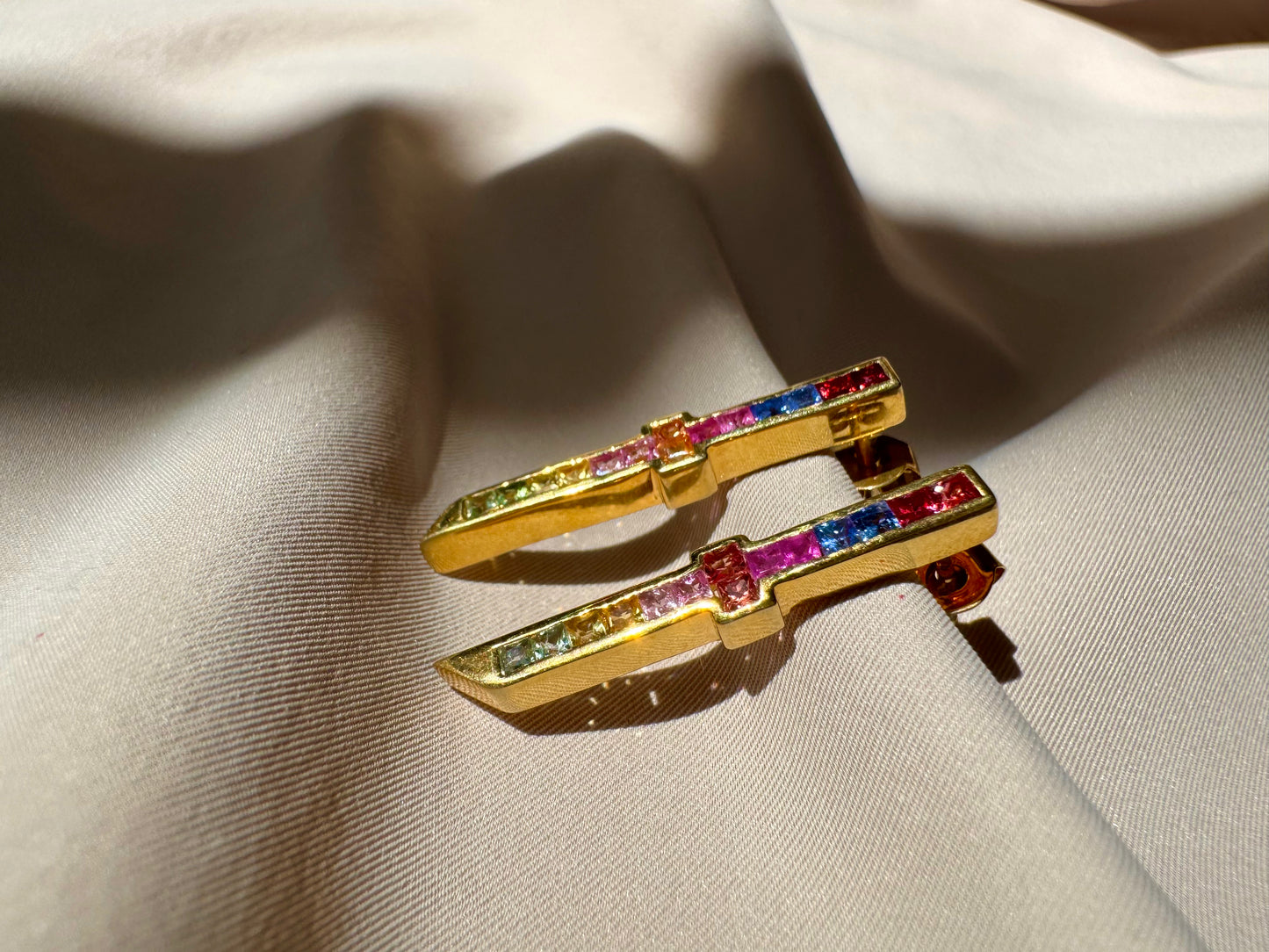 Multi Sapphire Earrings