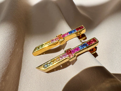 Multi Sapphire Earrings