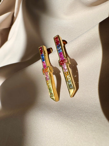 Multi Sapphire Earrings