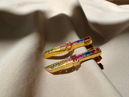 Multi Sapphire Earrings