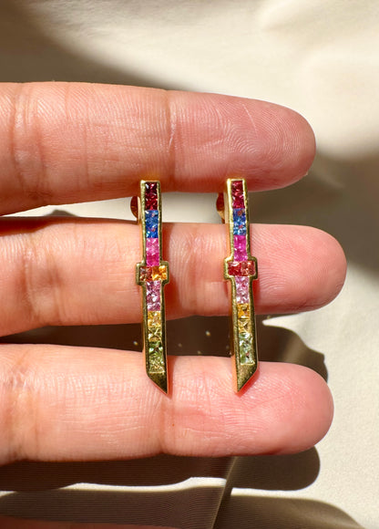 Multi Sapphire Earrings
